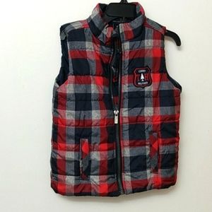 Tommy Hilfiger red and blue plaid vest 3T